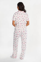 Peanuts Snoopy Bow Graphic Super Soft Pajama Dad Shirt & Pants 2-Piece Set thumbnail 4