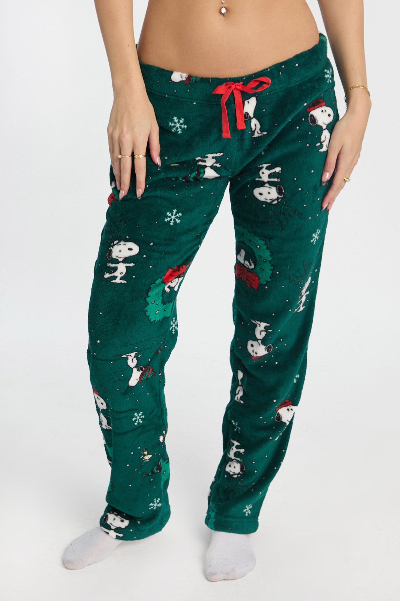 Peanuts Snoopy Wreath Plush Pajama Pants