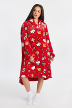 Hello Kitty Candy Cane Printed Oversized Blanket Hoodie thumbnail 1