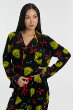 The Grinch Bow Pajama Dad Shirt And Pants 2-Piece Set thumbnail 3