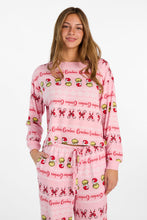 The Grinch Holiday Super Soft Pajama Long Sleeve Top & Wide Leg Pants 2-Piece Set thumbnail 2