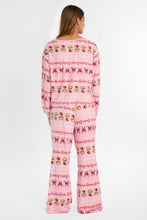 The Grinch Holiday Super Soft Pajama Long Sleeve Top & Wide Leg Pants 2-Piece Set thumbnail 4