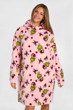 Chandail-couverture à capuche surdimensionné en peluche imprimé étoile des fêtes Le Grincheux thumbnail 1