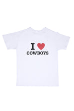 T-shirt décontracté imprimé graphique I love Cowboys thumbnail 1