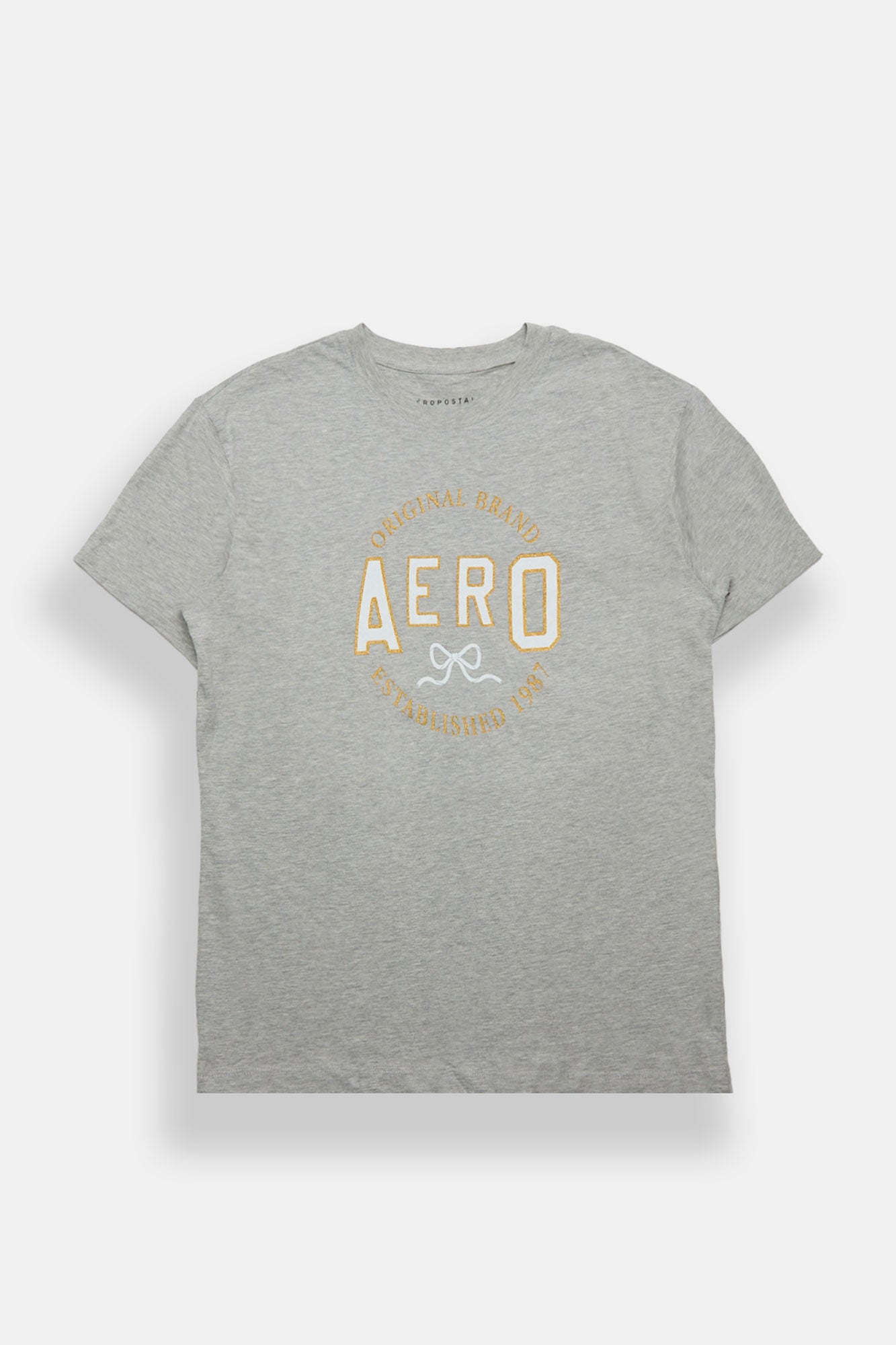 AERO Bow Established 1987 Graphic Boyfriend Tee
