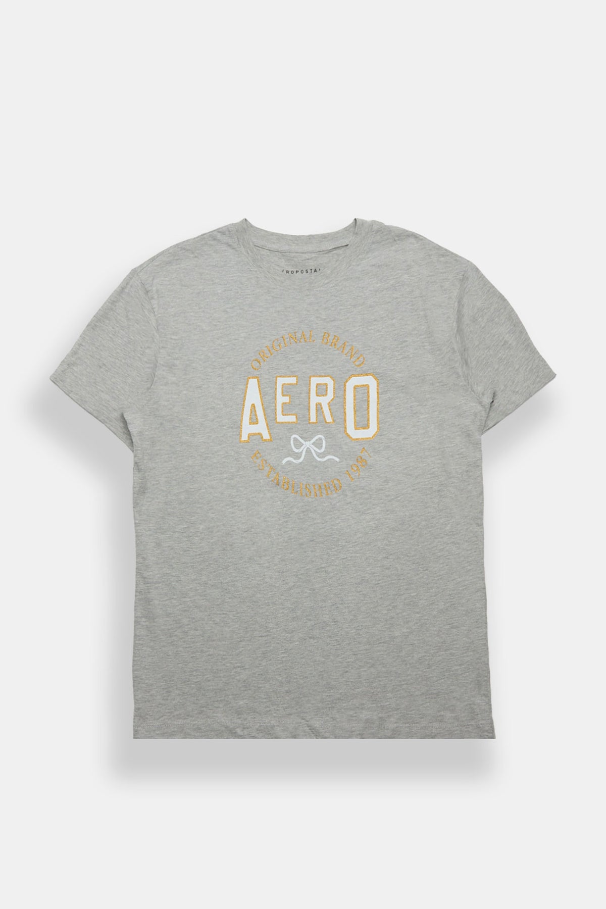 AERO Bow Established 1987 Graphic Boyfriend Tee