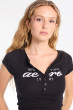 T-shirt à col henley imprimé AERO New York 1987 thumbnail 2