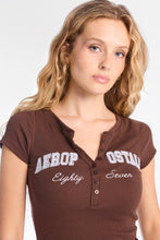 T-shirt à col henley imprimé Aéropostale Eighty Seven thumbnail 2