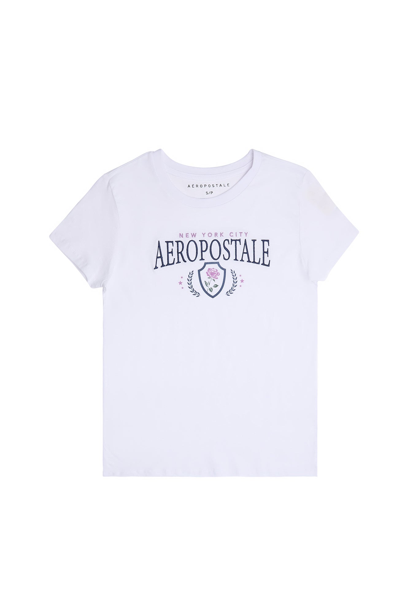 Aéropostale Crest Rose Embroidered Classic Tee