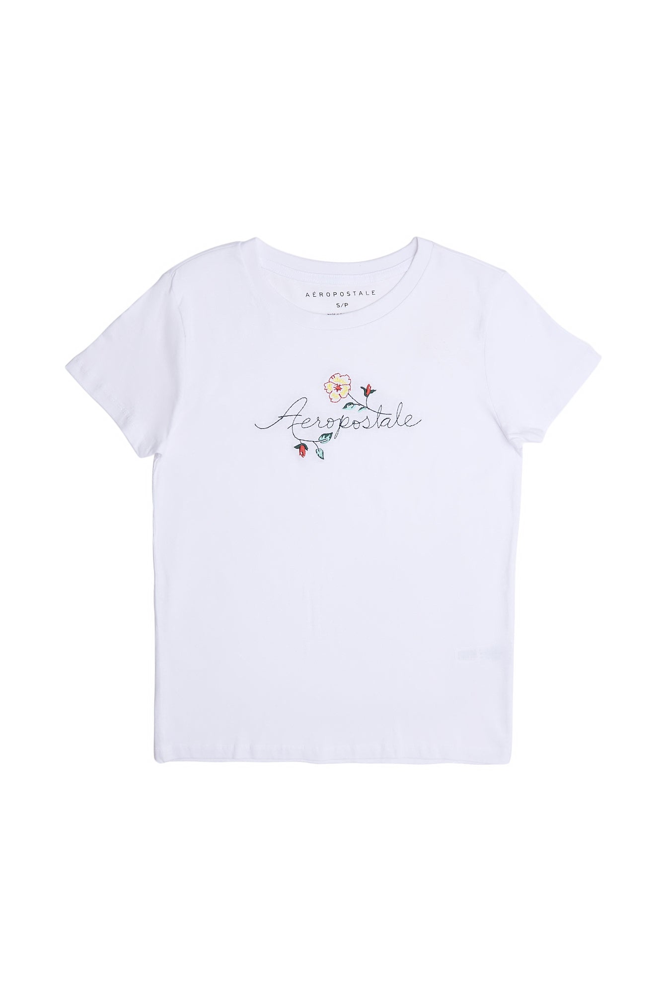 Aéropostale Flowers Embroidered Classic Tee