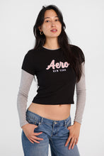 AERO New York Graphic Layered Long Sleeve Twofer Tee thumbnail 1