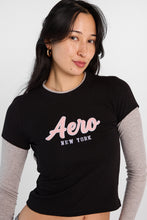 AERO New York Graphic Layered Long Sleeve Twofer Tee thumbnail 2