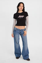 AERO New York Graphic Layered Long Sleeve Twofer Tee thumbnail 4