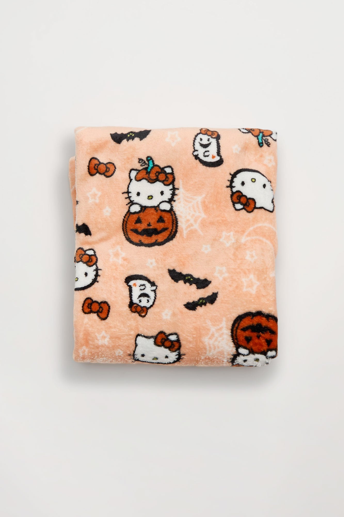 Hello Kitty Pumpkin Printed Plush Throw Blanket