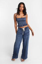 Pantalon jambe large en denim taille basse à enfiler AERO thumbnail 4