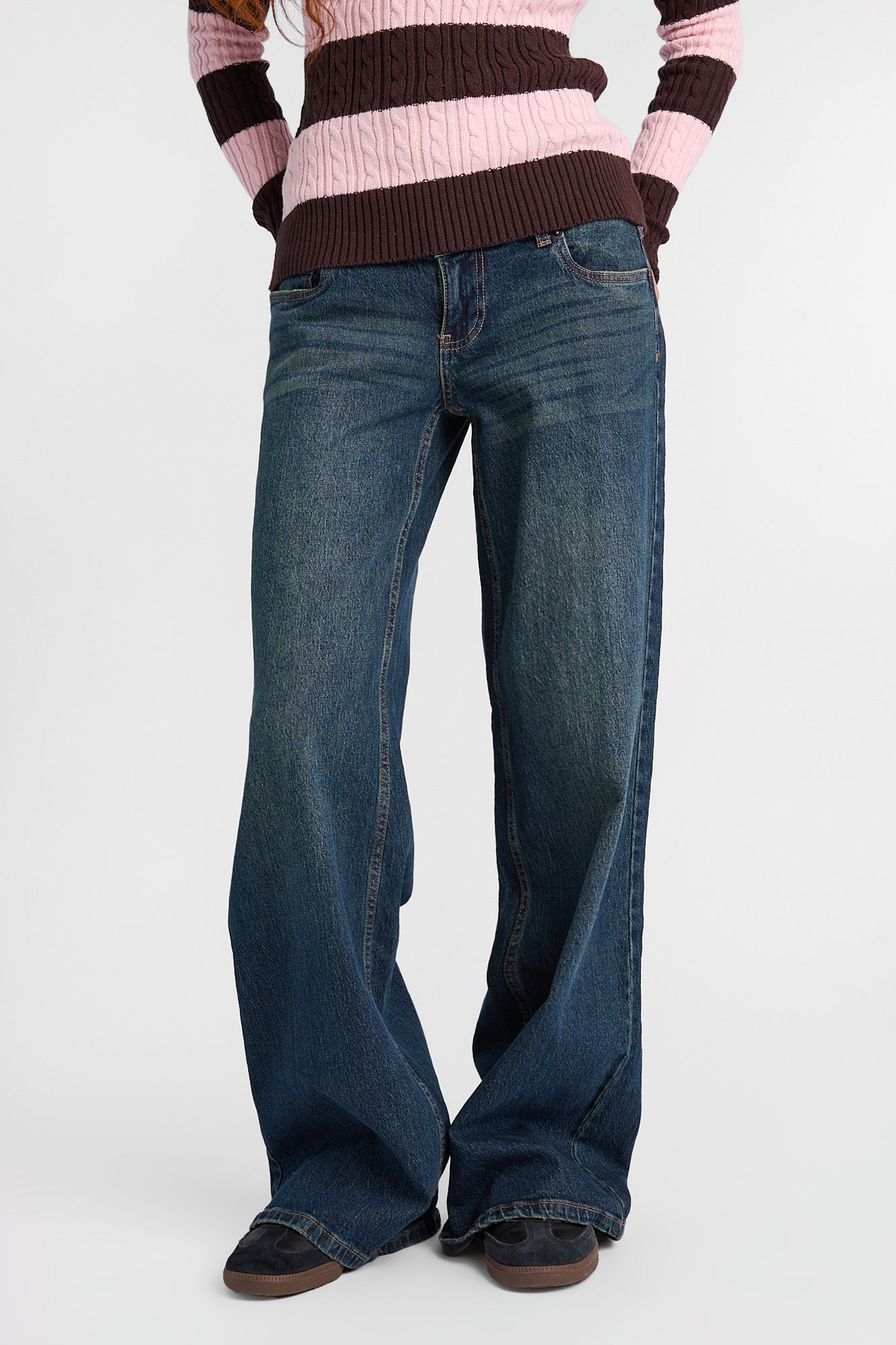 AERO Super Low Rise Ultra-Wide Leg Jeans