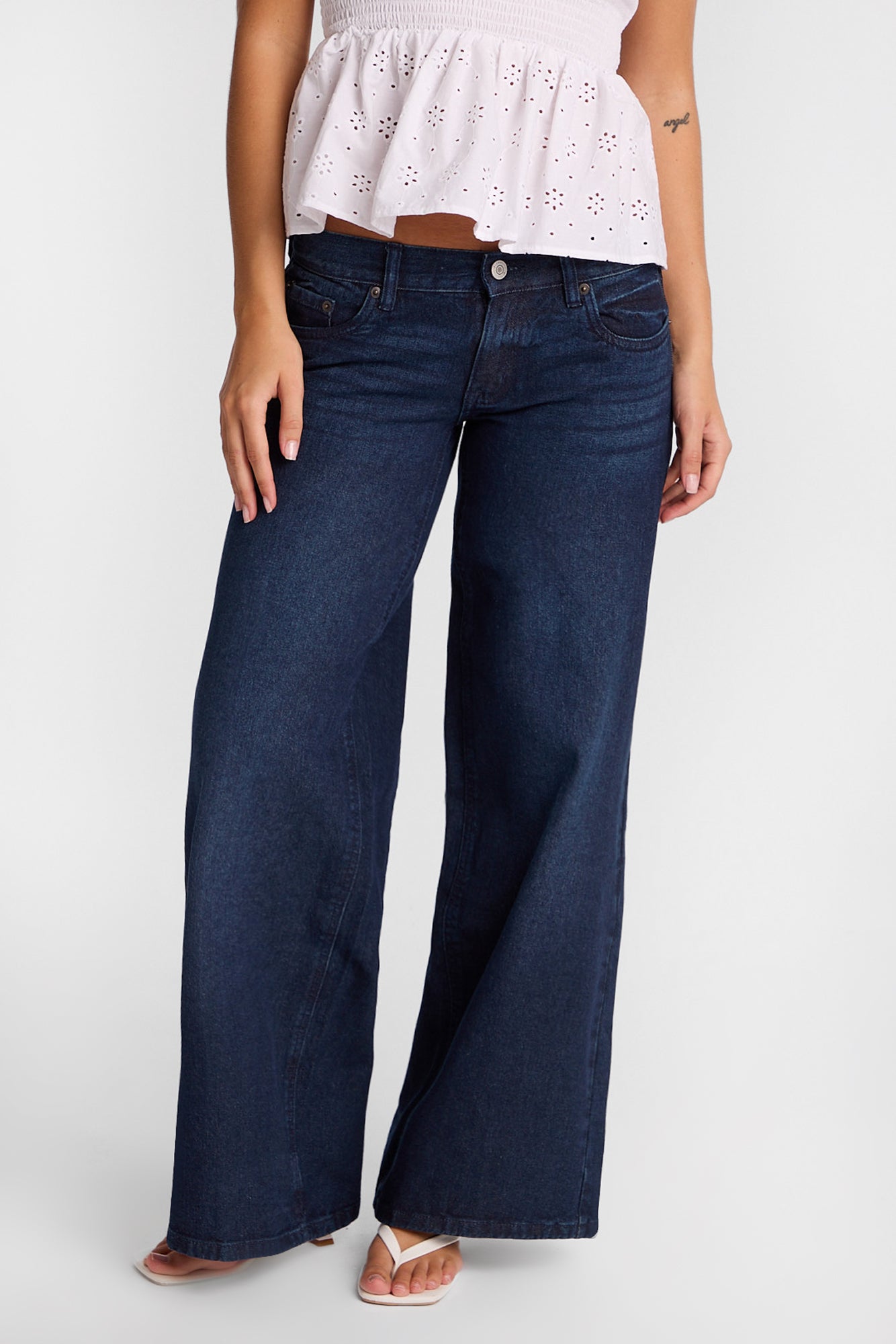 Super Low Rise Ultra-Wide Leg Jeans