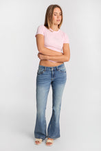 AERO Embroidered Low Rise Flare Jeans thumbnail 4