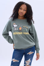 Camp Snoopy Weekend Vibes Graphic Crew Neck Sweatshirt thumbnail 1