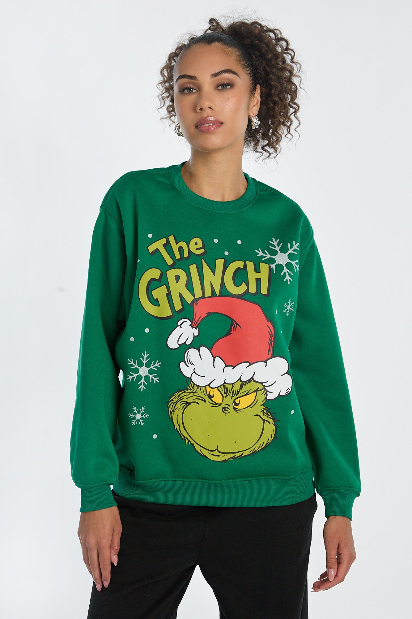 The Grinch Graphic Crew Neck Sweatshirt