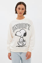 Snoopy Graphic Oversized Crew Neck Sweatshirt thumbnail 1