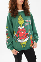 The Grinch Resting Grinch Face Graphic Oversized Pullover Sweatshirt thumbnail 2
