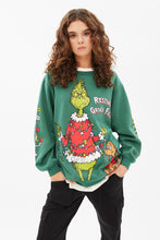 The Grinch Resting Grinch Face Graphic Oversized Pullover Sweatshirt thumbnail 4