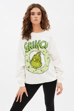 The Grinch Wreath Graphic Oversized Pullover Sweatshirt thumbnail 1
