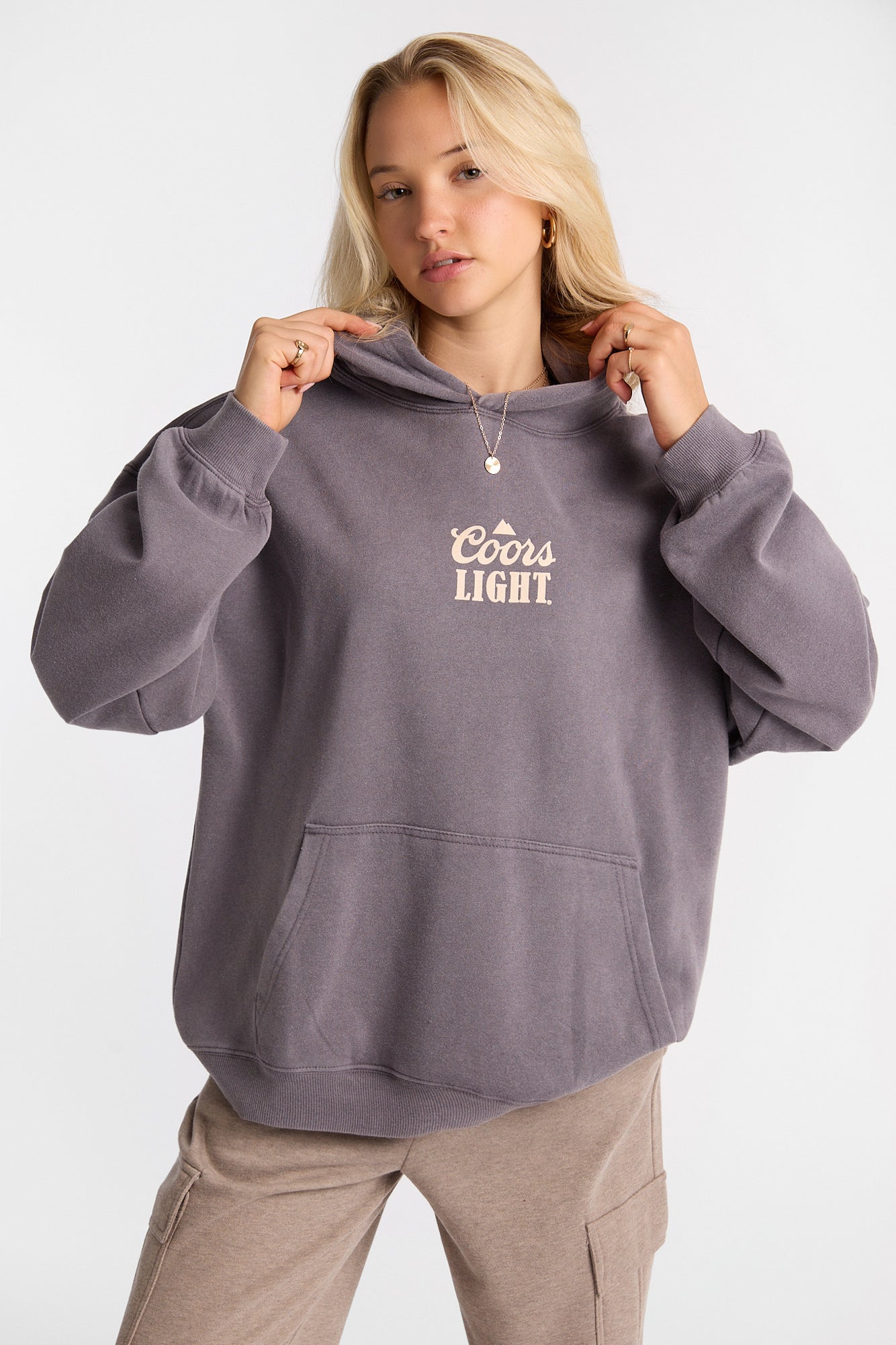 Coors Light Graphic Washed Boyfriend Hoodie