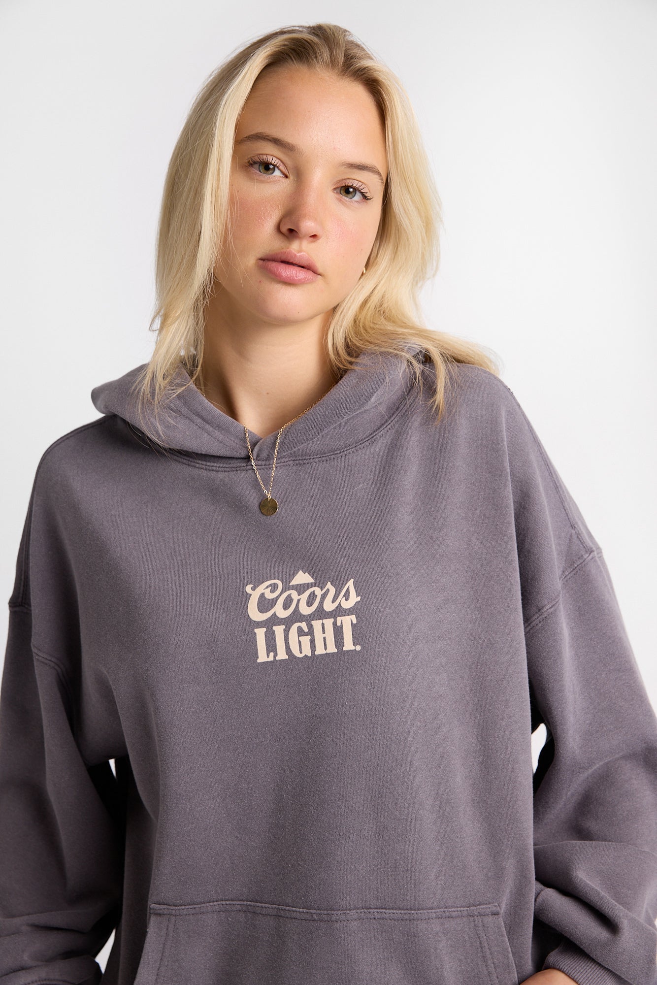 Coors Light Graphic Washed Boyfriend Hoodie