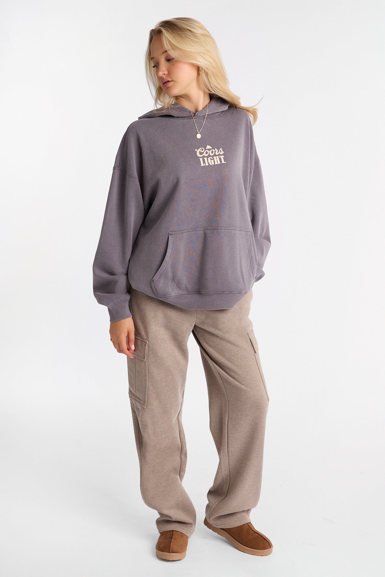 Coors Light Graphic Washed Boyfriend Hoodie