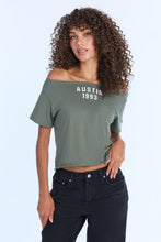 AERO Graphic Off-Shoulder Short Sleeve Tee – Bluenotes