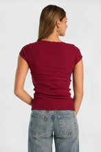 AERO Lace Trim Short Sleeve Sweetheart Neck Top thumbnail 11