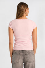 AERO Lace Trim Short Sleeve Sweetheart Neck Top thumbnail 19