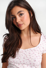 T-shirt à col en coeur froncé en tissu super doux AERO thumbnail 7