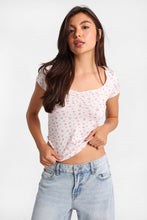 T-shirt à col en coeur froncé en tissu super doux AERO thumbnail 6