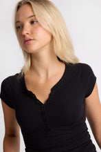 T-shirt long a? col henley manches courtes thumbnail 3