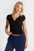 T-shirt long a? col henley manches courtes thumbnail 2