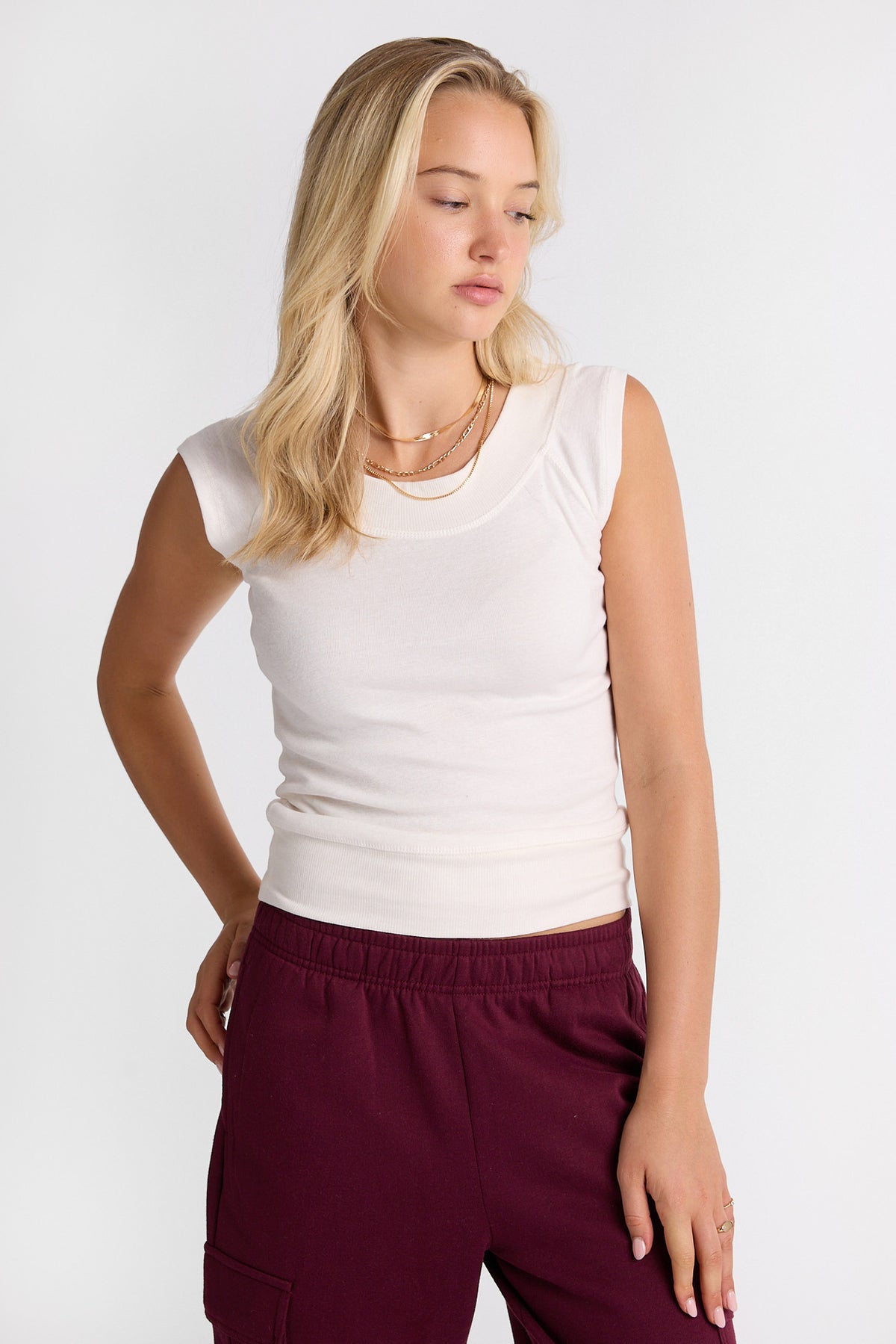 AERO Short Sleeve Open Neck Tee
