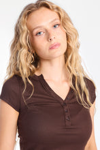 Haut Henley en tricot côtelé à manches longues thumbnail 7