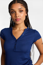 AERO Ribbed Knit Henley Top thumbnail 3