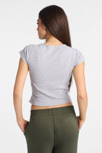 T-shirt court col ras du cou en tricot gaufré à manches courtes AERO thumbnail 8