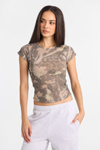 T-shirt court col ras du cou en tricot gaufré à manches courtes AERO thumbnail 1