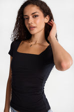 AERO Super Soft Square Neck Ruched Sides Tee thumbnail 3