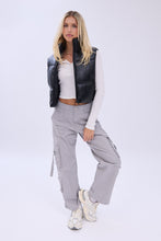 AERO Zip-Up Cropped Puffer Vest thumbnail 6