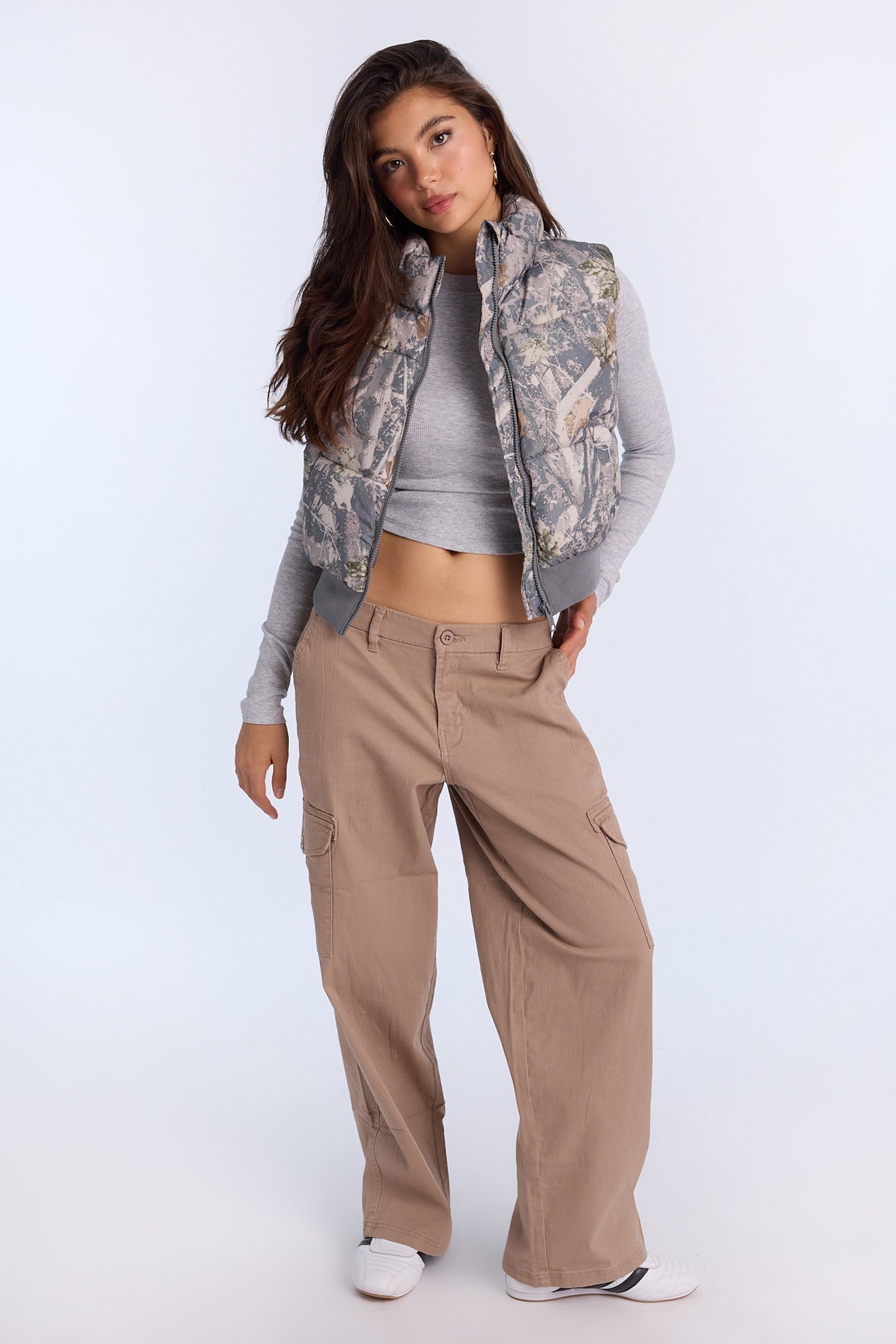 AERO Zip-Up Cropped Puffer Vest – Bluenotes