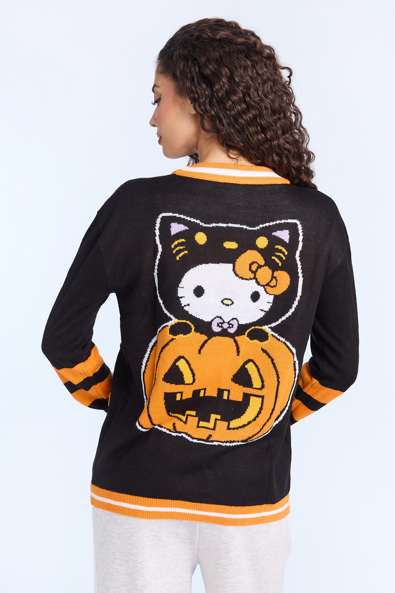 Hello Kitty Halloween Button-Front Cardigan