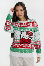 Hello Kitty Fair Isle Bow Graphic Crew Neck Sweater thumbnail 1