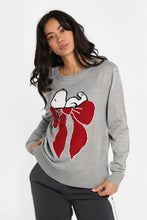 Peanuts Snoopy Bow Graphic Crew Neck Sweater thumbnail 1
