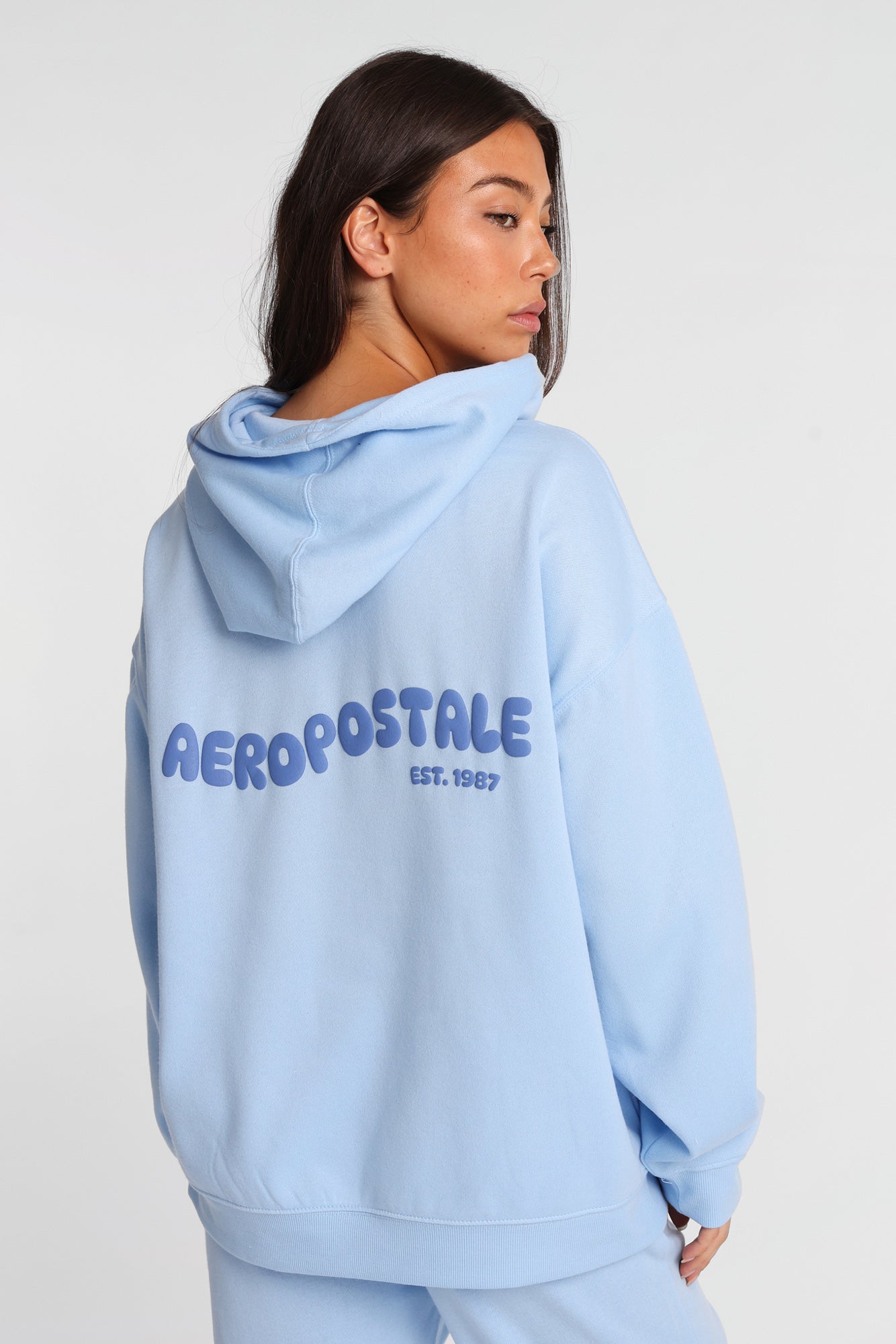 Chandail à capuche en molleton coupe garc?onne graphique AERO